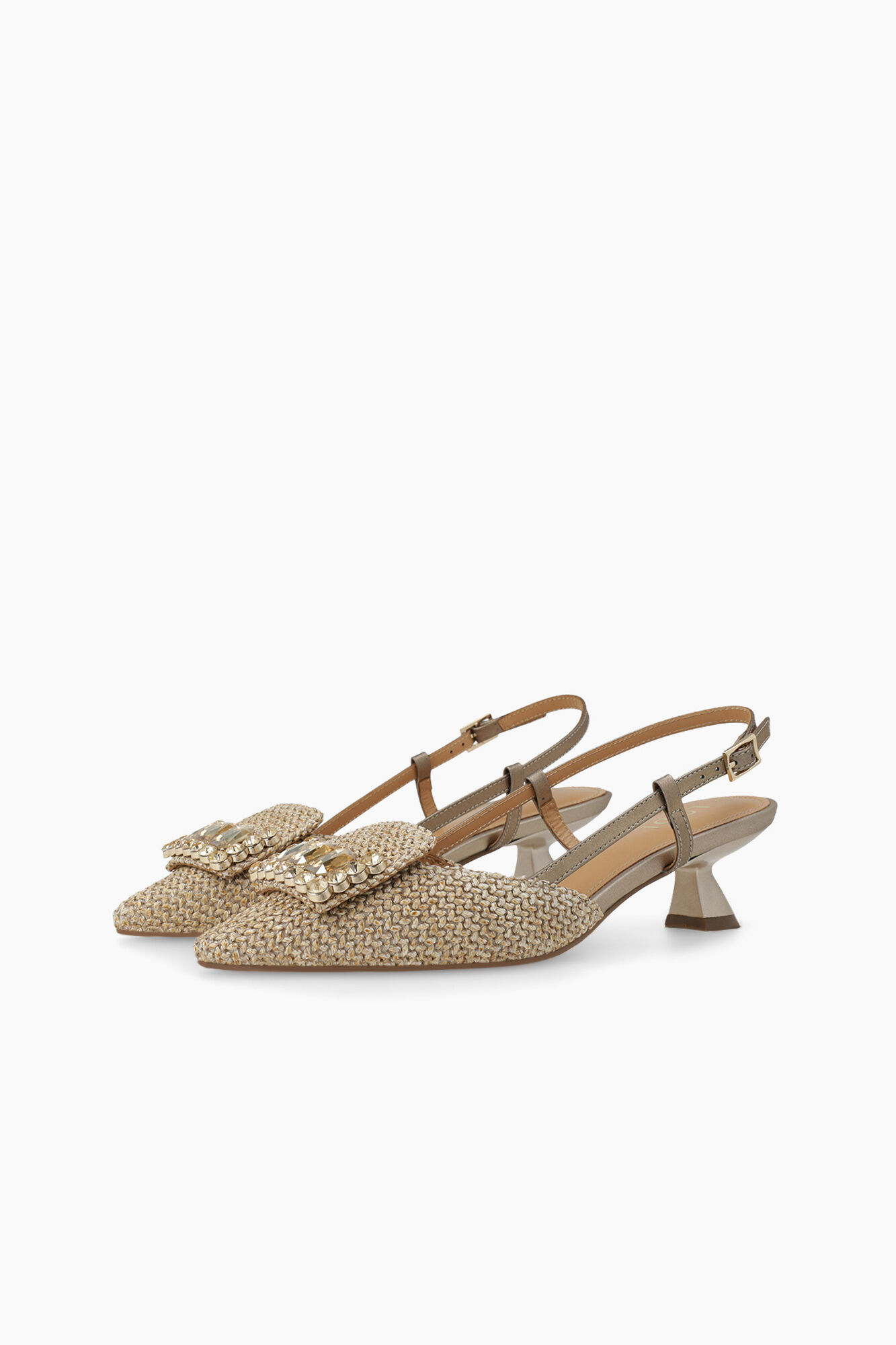 Lodi Sapatos de salto abertos atr&aacute;s em pele