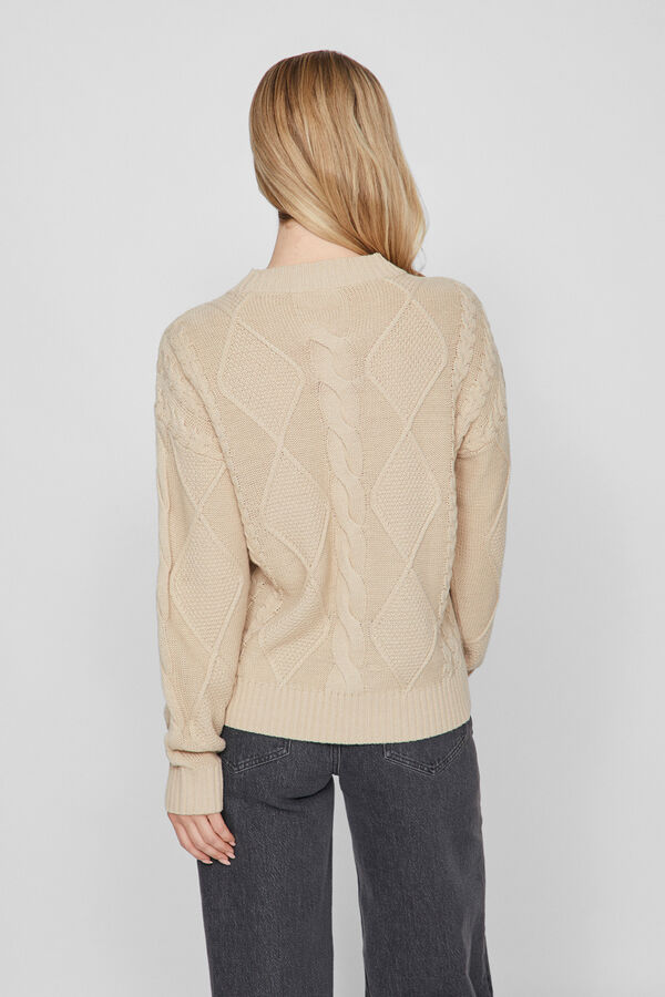 Vila Jersey de punto con ochos Gris