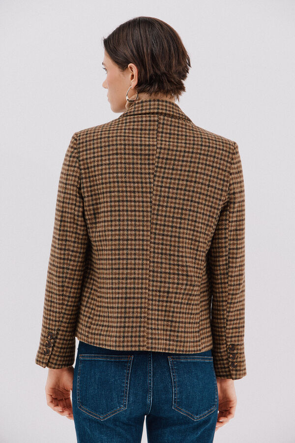 Cortefiel Blazer curto Castanho