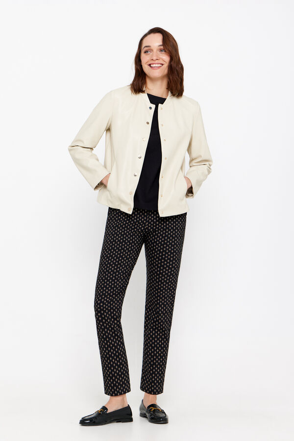 Cortefiel Camiseta b&aacute;sica btones Negro