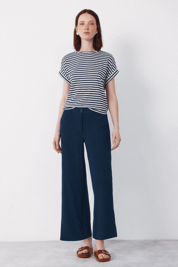 Cortefiel T-shirt riscas Azul