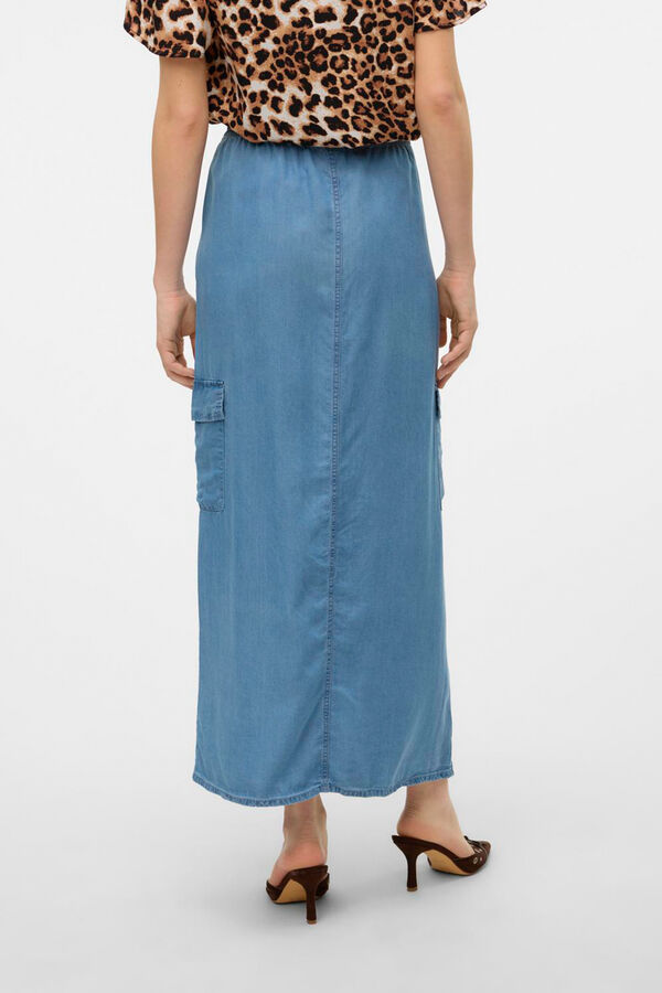 Vero Moda Saia comprida cargo  Azul