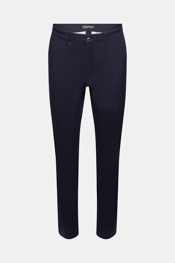 Esprit Pantalón chino básico slim fit Azul marino
