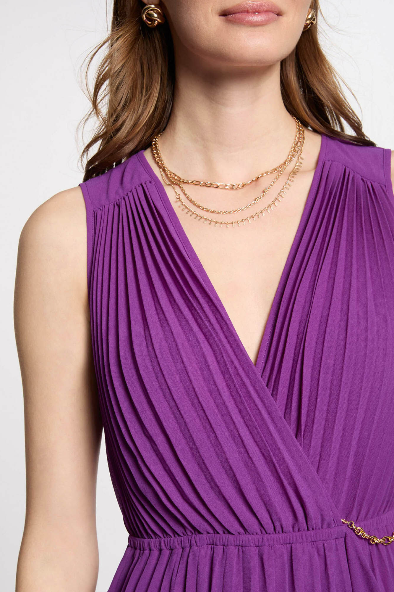 Morgan Vestido largo holgado plisado