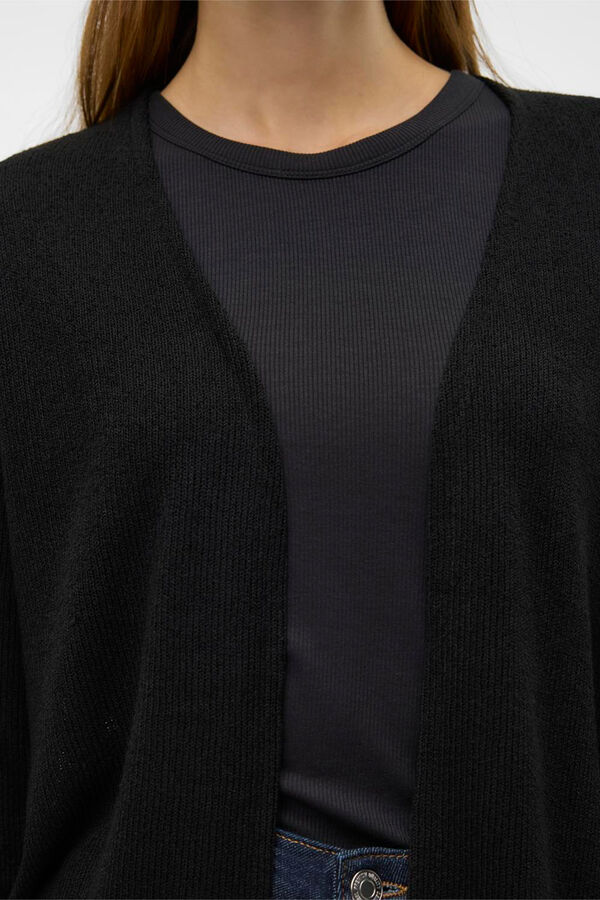 Vero Moda Cardigan curto ponto fino Preto
