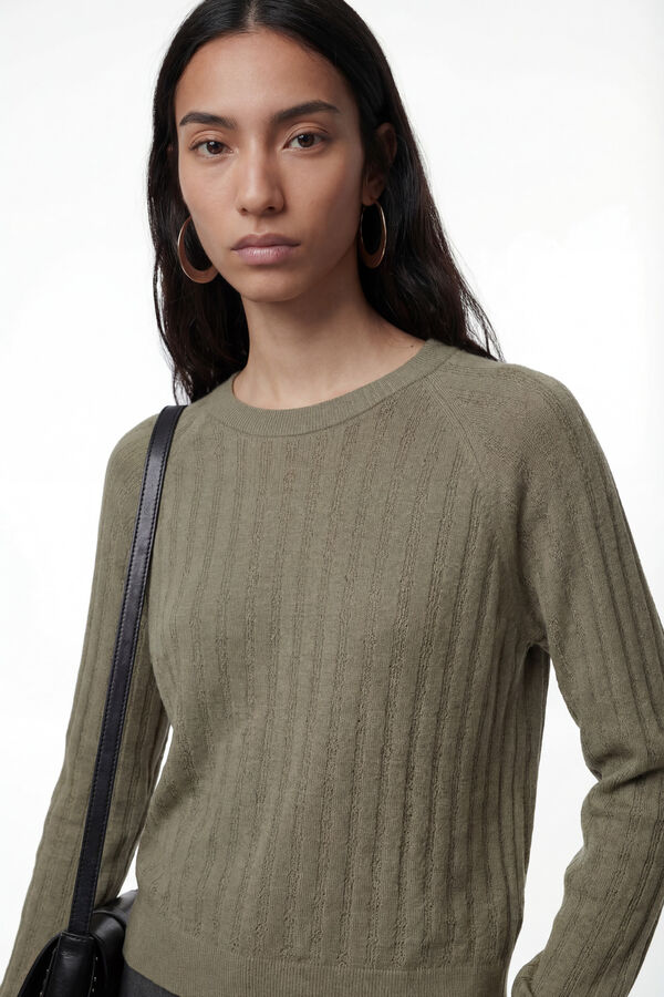 Vero Moda Jersey de punto fino manga larga Verde