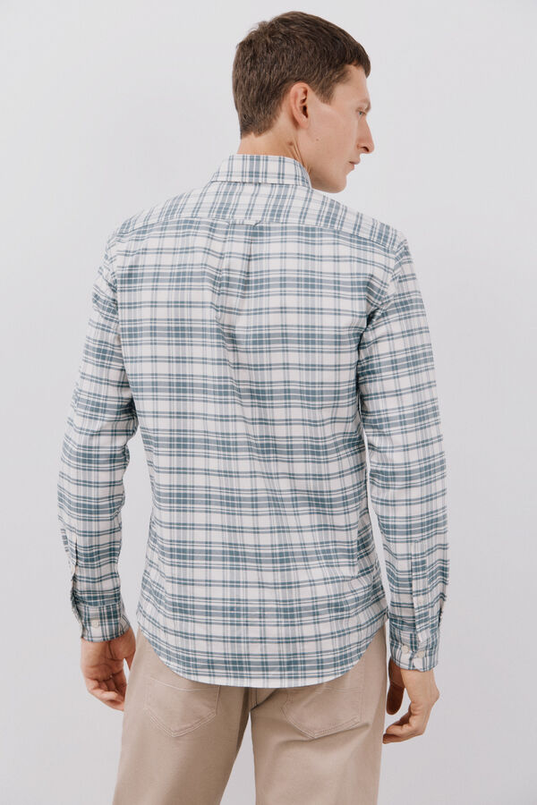 Cortefiel Camisa oxford xadrez Azul