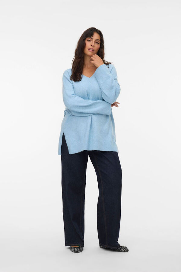 Vero Moda Curve Jersey cuello pico Curve Azul