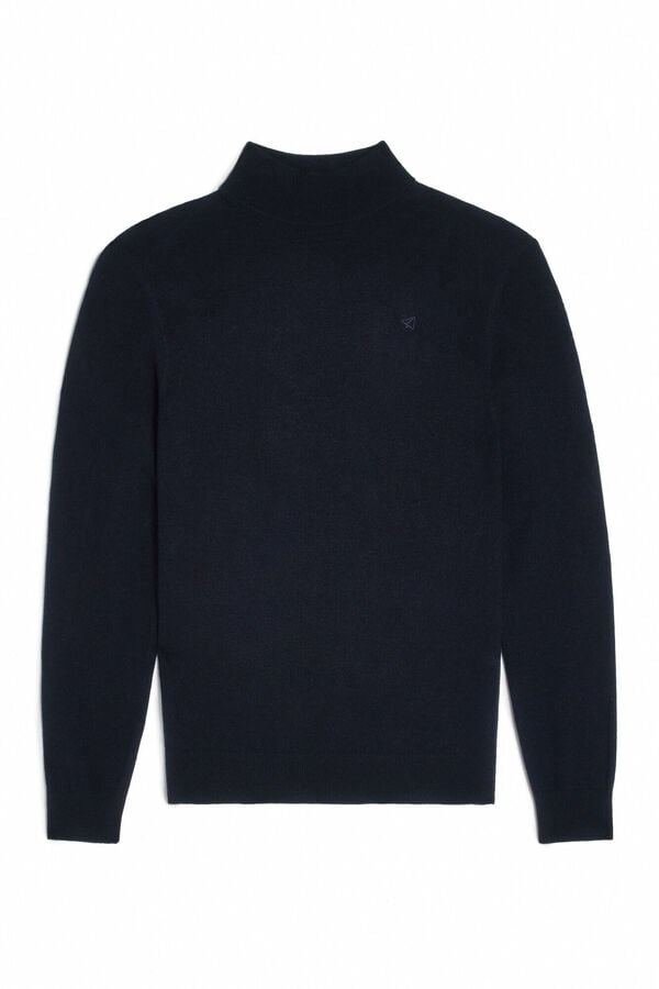 OOTO Jersey cuello alto Azul marino