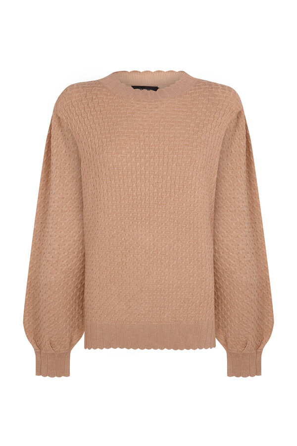Cortefiel Camisola malha estrutura Tostado