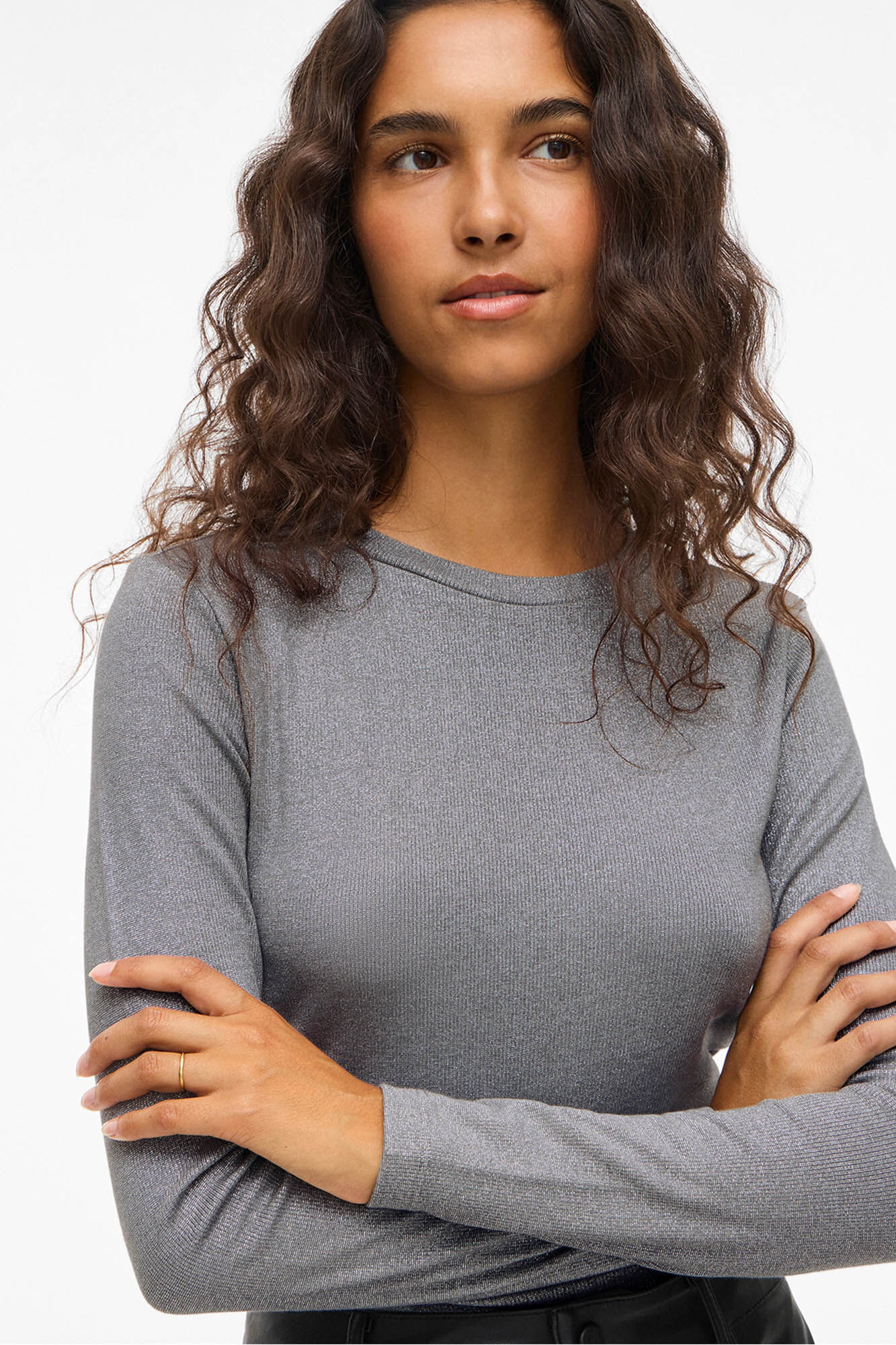 Vila Top de manga comprida com glitter