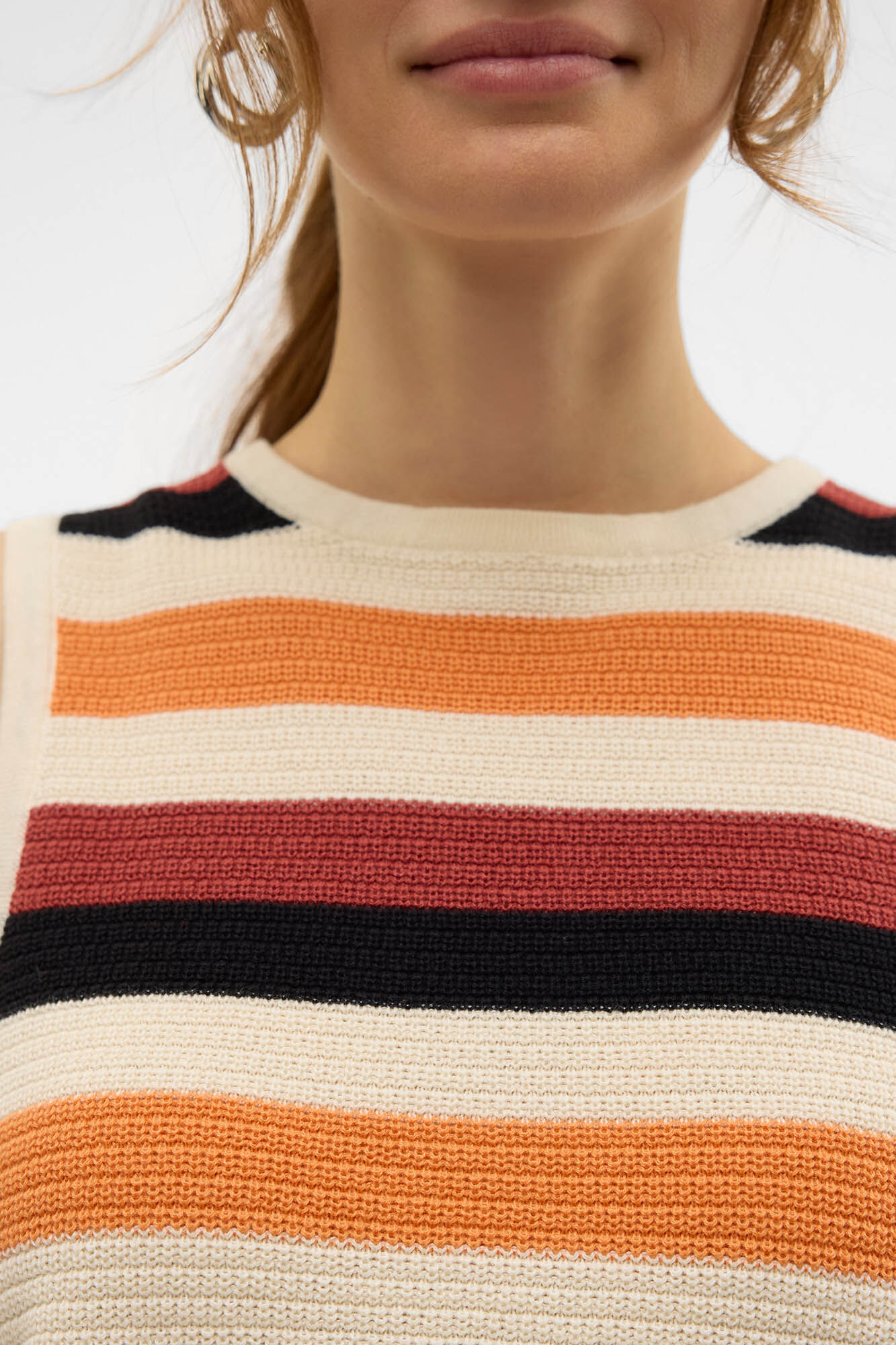 Vero Moda Top manga sisa de punto fr&iacute;o