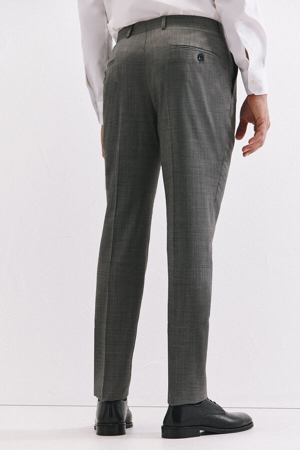 Cortefiel Pantal&oacute;n estructura gris slim fit Gris