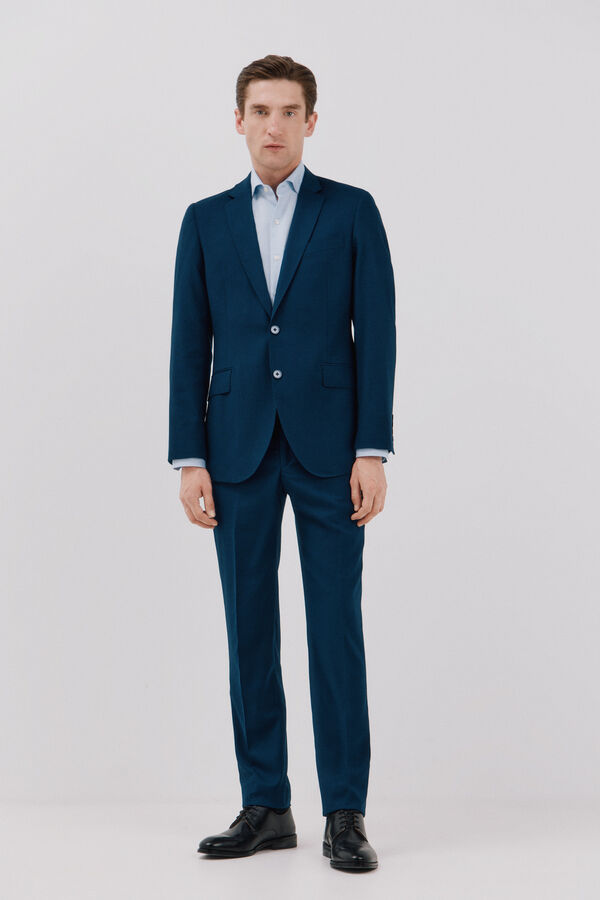 Cortefiel Blazer azul slim fit Azul