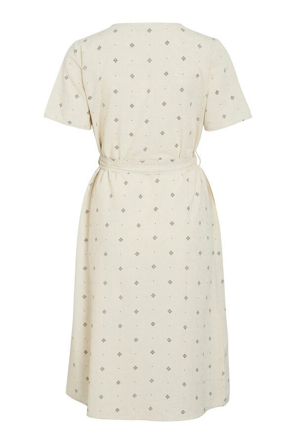 Vila Vestido midi estampado &eacute;tnico Marr&oacute;n