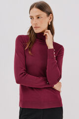 Cortefiel Jersey cuello vuelto Granate