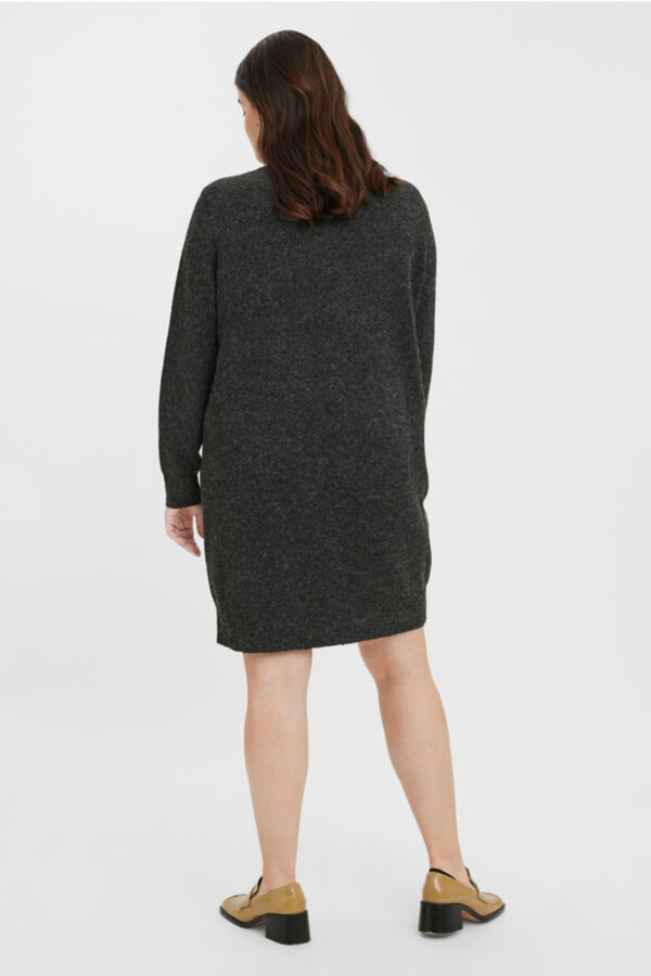 Vero Moda Curve Vestido de punto manga larga talla grande Negro