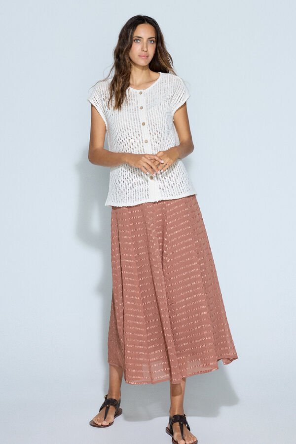 Slowlove Chaleco r&uacute;stico Marfil