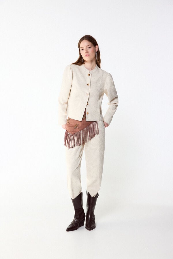 Slowlove Chaqueta bordada Ecru