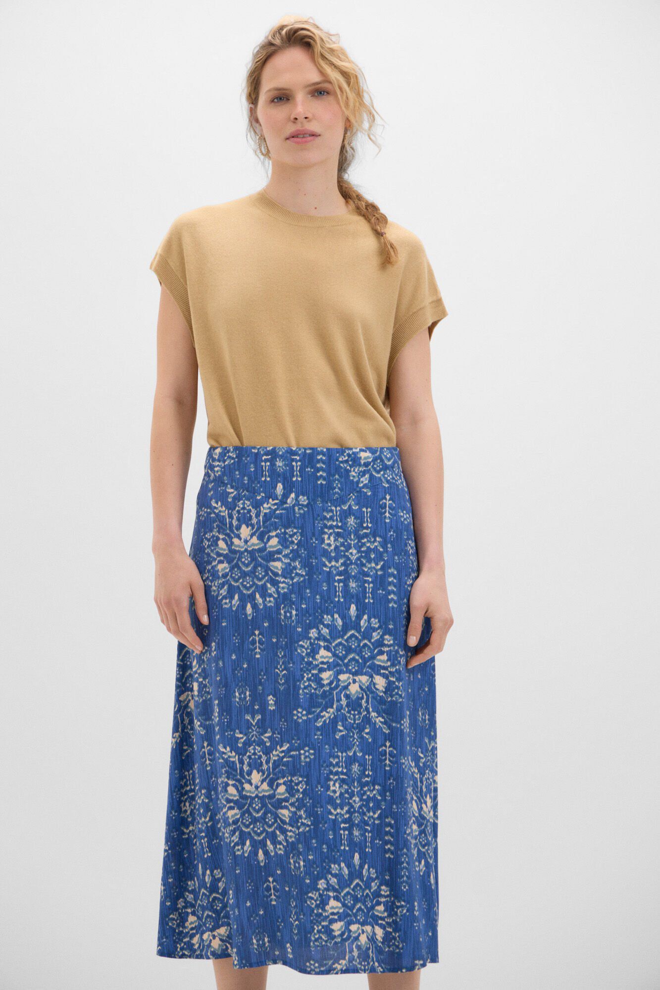 Cortefiel Saia midi estampada