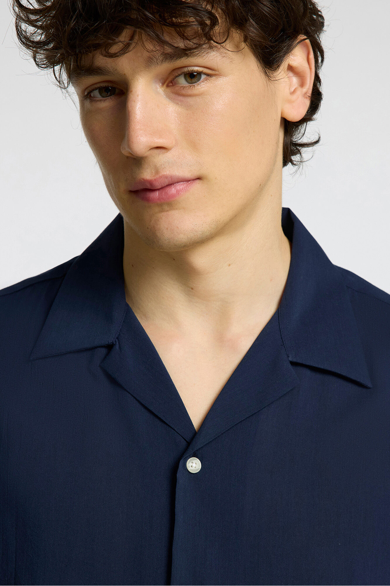 Selected Camisa de manga curta de algod&atilde;o org&acirc;nico