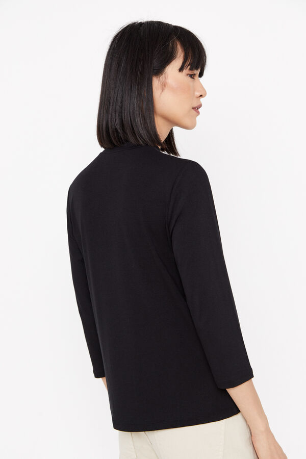 Cortefiel T-shirt fluida perkins Preto