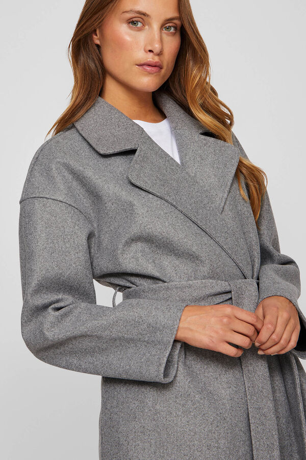 Vila Abrigo largo de pa&ntilde;o Gris