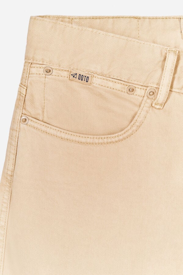 OOTO Jeans 5 bolsillos color slim Dorado
