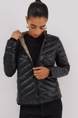 Cortefiel Cazadora reversible plumas Negro