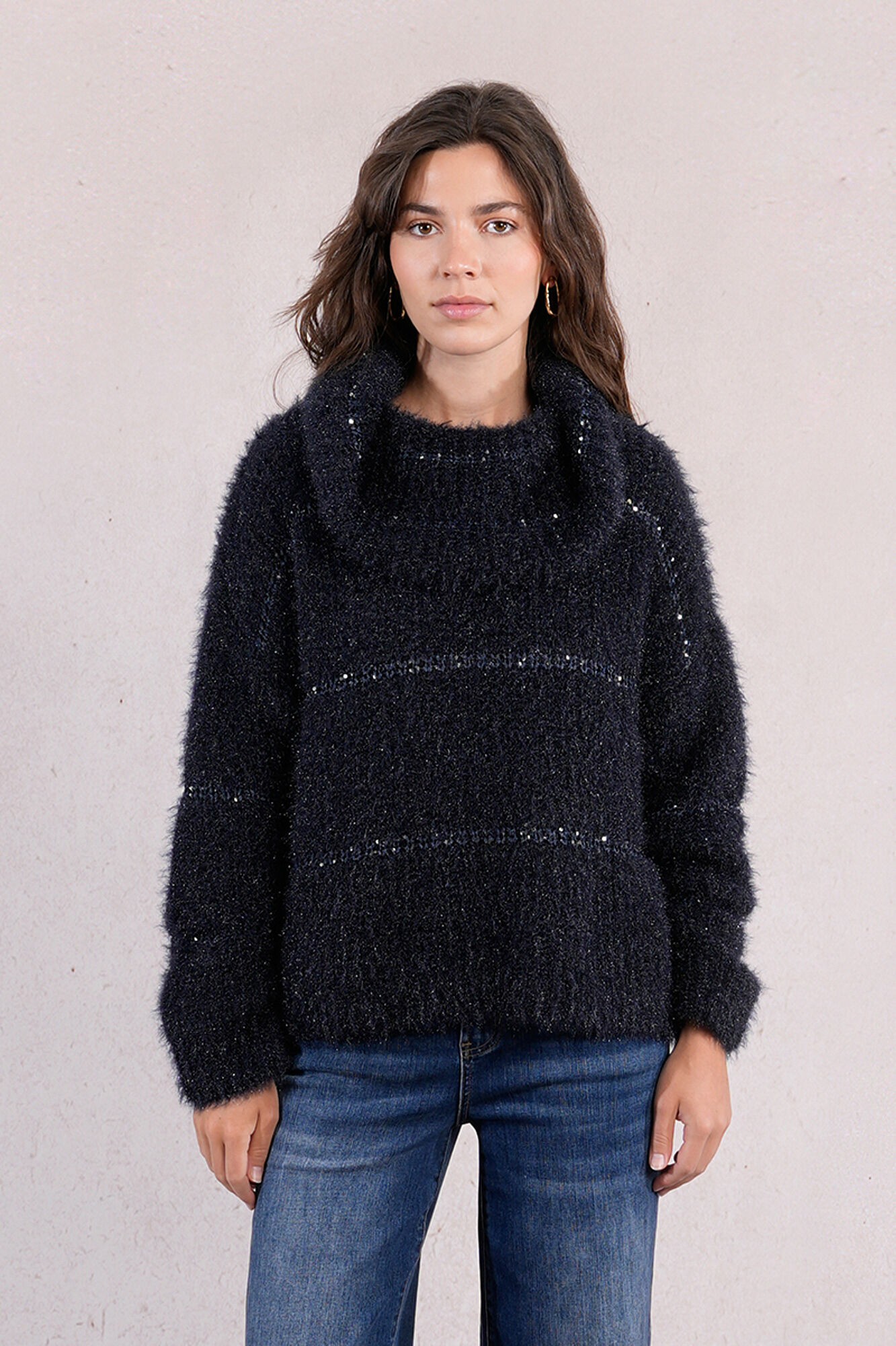 Molly Bracken Jersey de mujer de manga larga estampado rayas