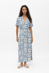 Object Vestido midi estampado Azul