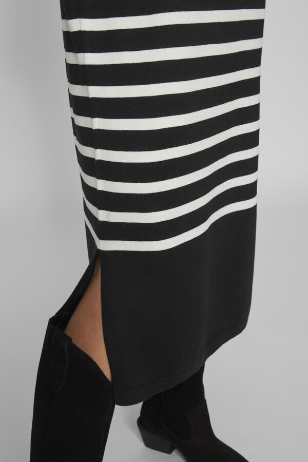 Vila Vestido de punto de manga larga Negro