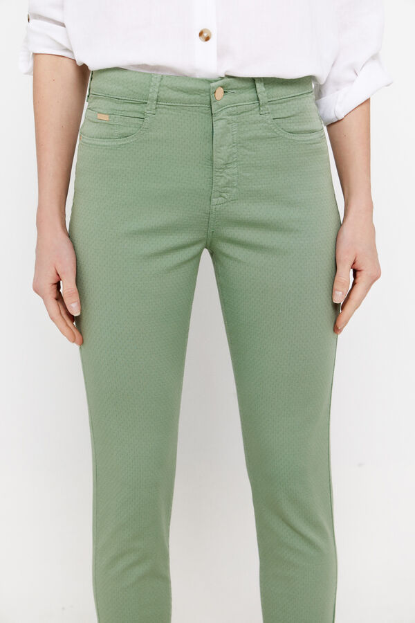 Cortefiel Pitillo jacquard sensational fit Verde