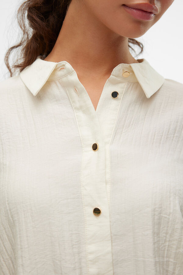 Vero Moda Camisa de manga comprida com pregas nas costas Cinzento