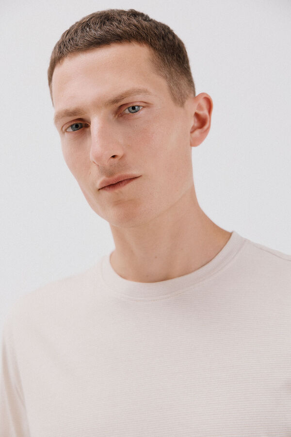 Cortefiel Camiseta liso falsa Tostado