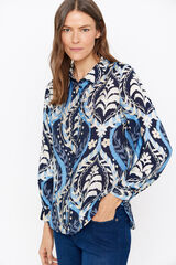 Cortefiel Camisa estampada Azul