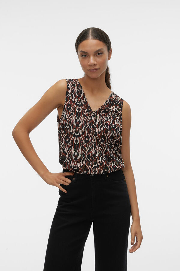 Vero Moda Blusa fluida estampada Blanco