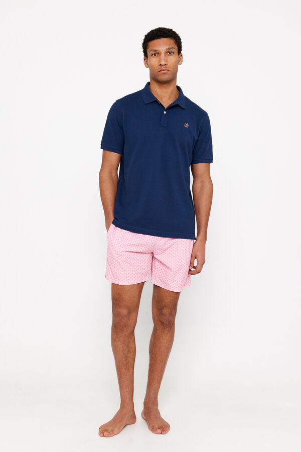 Cortefiel Ba&ntilde;ador micro estampado langostas Naranja