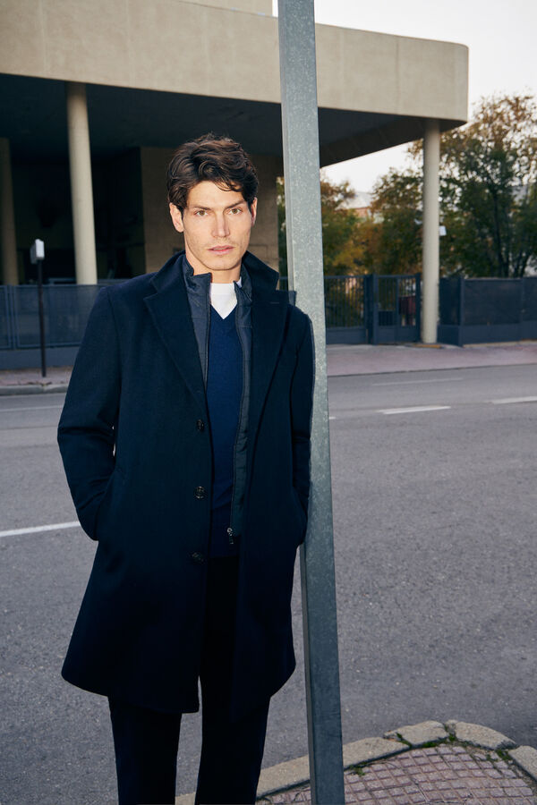 Cortefiel Casaco forro remov&iacute;vel Azul