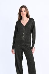 Molly Bracken Cardigan em tecido brilhante Preto