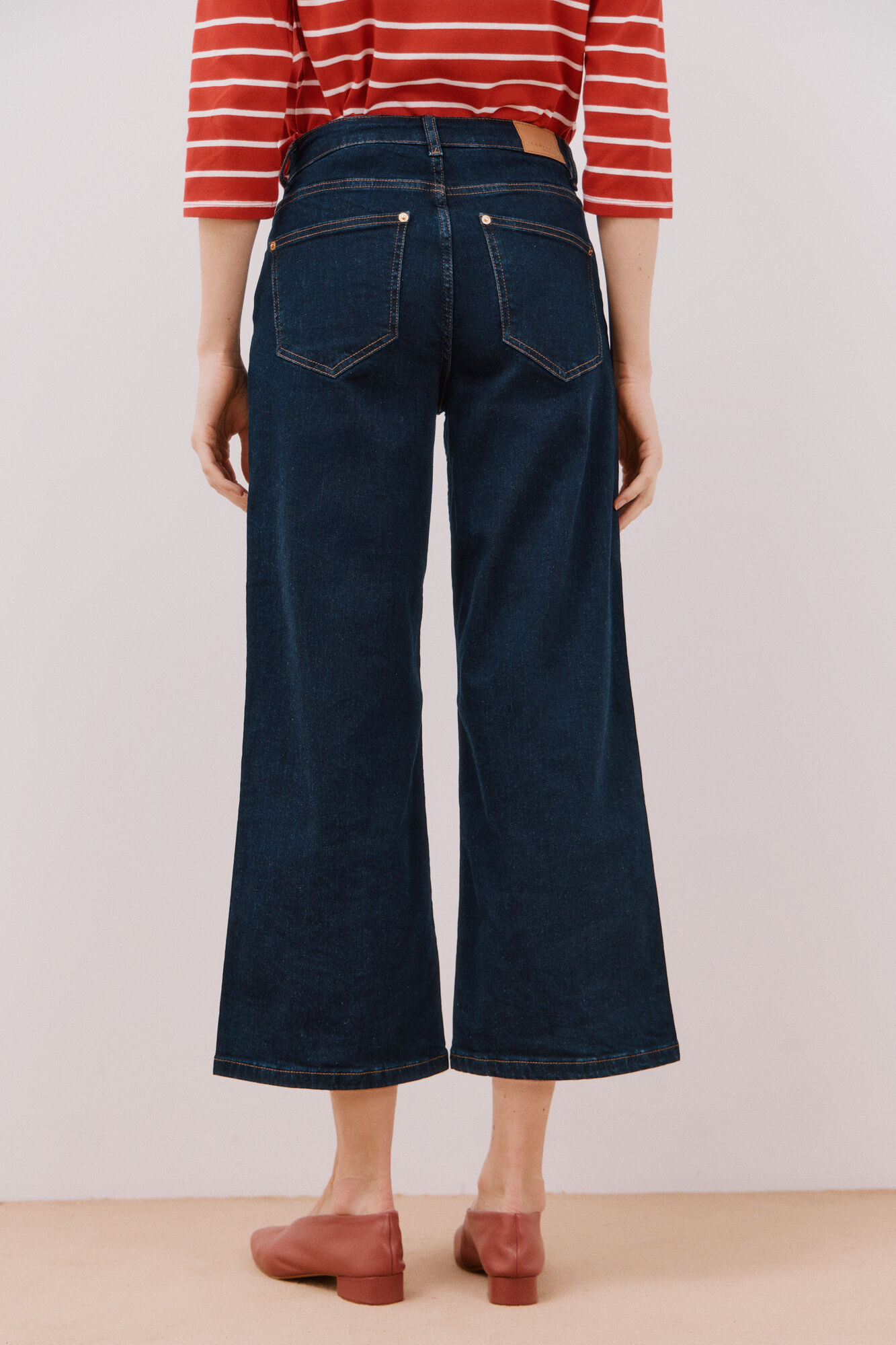 Cortefiel Cal&ccedil;a jeans palazzo cropped