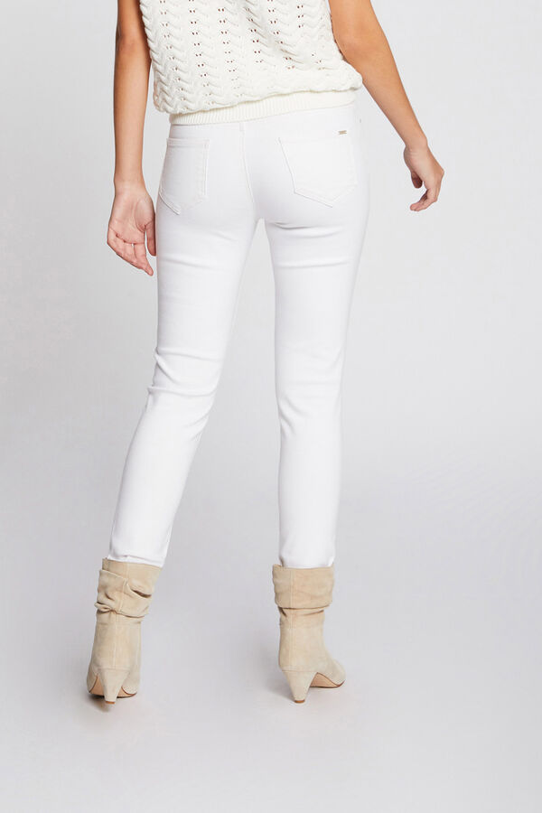 Morgan Vaquero skinny talle bajo Blanco