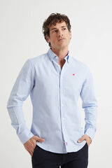 Williot Camisa Micro Vichy Slim Fit Azul