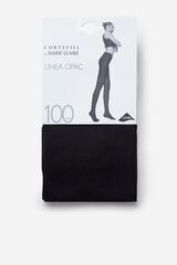 Cortefiel Panty Opac 100D Negro