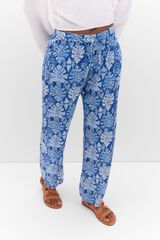 Cortefiel Cal&ccedil;as fluidas estampadas Azul