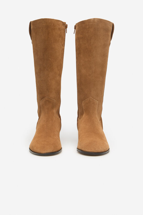 Cortefiel Bota de cowboy de croute Castanho