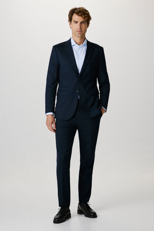 Selected Pantal&oacute;n de traje Slim Fit Azul marino