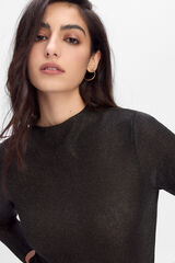 Slowlove Top lurex Negro