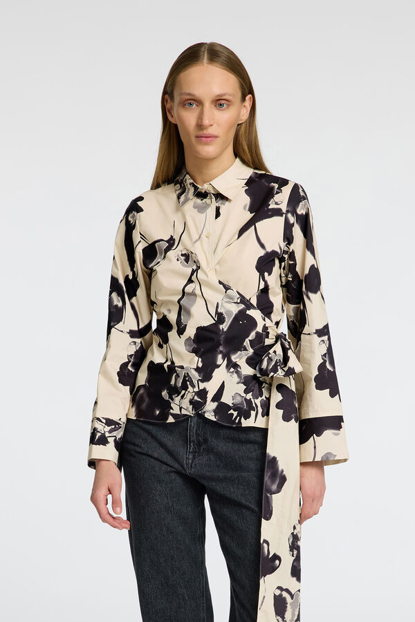 Selected Femme Camisa Wrap Cinzento