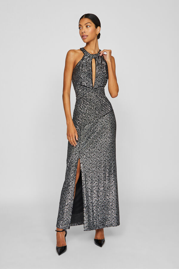 Vila Vestido largo fiesta pedrer&iacute;a Azul